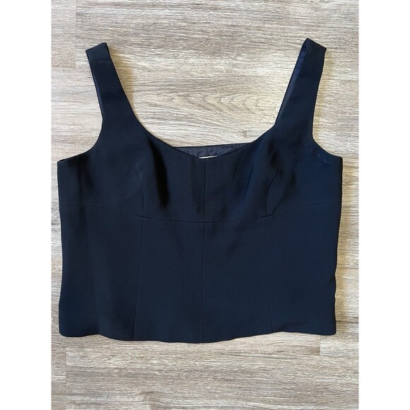 Carlisle Tops - Carlisle Womens Bustier Top Black Fully Lined Side Zip Size 10